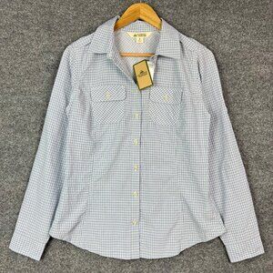 NEW Ultimate Terrain Women's Long‎ Sleeve Plaid Button down Shirt Size Small